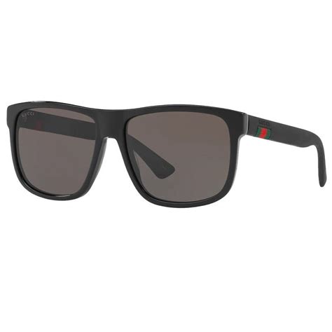 Gucci GG0010S 58 Grey & Black Sunglasses.